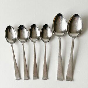 Vintage Lyon Stainless New Charm Flatware USA Made 6 Spoons MCM